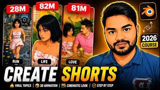 Shorts/Reels Animation Course 2026 | Blender Se Viral 3D Videos Banana Sikhein