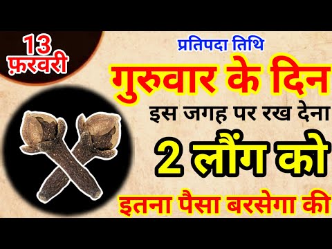 13 फ़रवरी गुरुवार फाल्गुन प्रतिपदा तिथि के दिन 2 लौंग से करें ये 1 उपाय Pradeep Ji Mishra