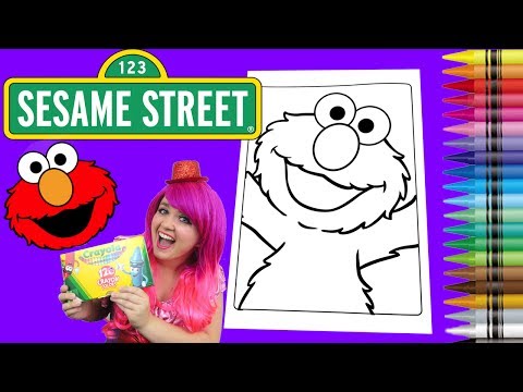 Coloring Elmo Sesame Street Coloring Book Page Crayola Crayons | KiMMi THE CLOWN