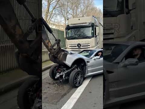 Mercedes Destroyed with Driver Still Inside?! 😨