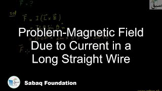 Problem-Magnetic Field Due to Current in a Long Straight Wire