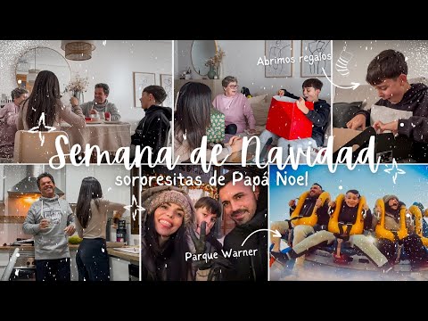 PRIMERA NAVIDAD JUNTOS🎄❤️Sorprendiendo a Alex 🥹 PARQUE WARNER, Familia y REGALOS 🎅🏼🎁