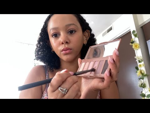 Doing Your Makeup ASMR Roleplay (Voiceover + Layered Sounds)