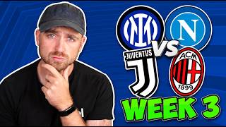 SERIE A WEEK 3 PREDICTIONS & TIPS! | 10/10 PERFECT TIPS!