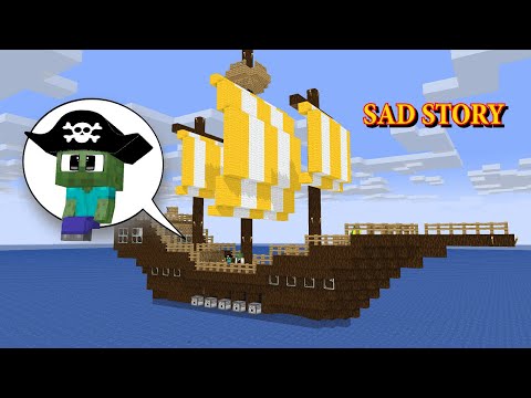 Minecraft Mobs : Sad Story of a Baby Zombie Pirate - Minecraft Animation