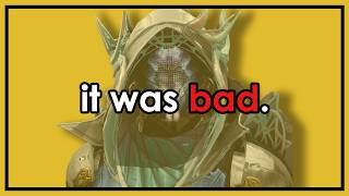 I tried to make a build for the worst exotic in Destiny.