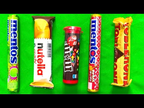 ASMR Most Popular Candys / some lots of colorful rainbow lollipop candy / unpacking chocolate eat