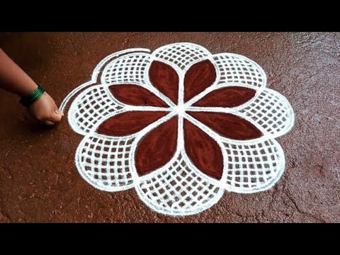 Aadi 1 special padi kolam🌹/3*1 aadivelli simple kaavi kolam🌹/aadiperuku kolam🌹/super rangoli