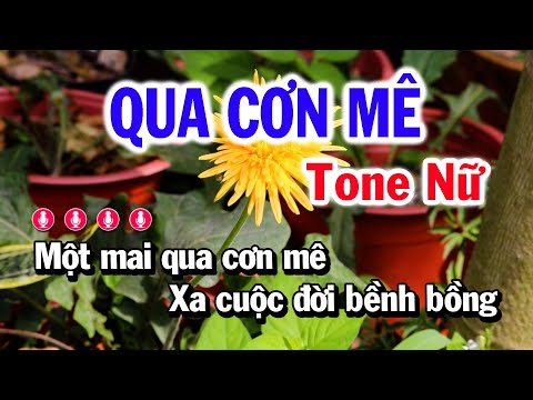 KARAOKE QUA CƠN MÊ – TONE NỮ NHẠC SỐNG DỄ CA 2022