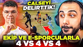 EKİPLE VE E-SPORCULARLA 4 VS 4 VS 4 WOW KAPIŞMASI!! (CALSEYE KIŞKIRTMA) | PUBG MOBILE