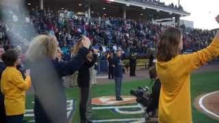 Melissa Krahnke National Anthem, Railriders 4-10-14