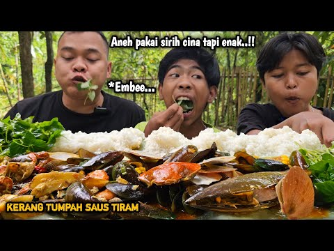 EMBEee... ! Kerang tumpah saus tiram + lalapan sirih cina kerupuk, JosS tetap NIKMAT