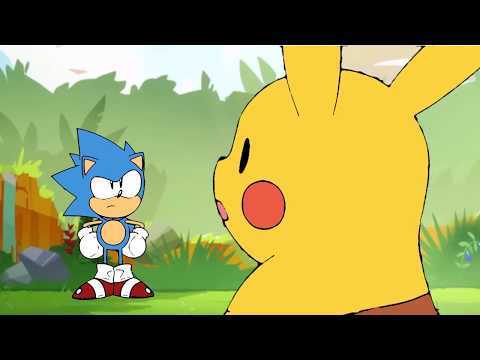Sonic vs Pikachu paródia animada.