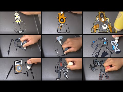 Skibidi Toilet Titan Pancake Art - Clockman, Cameraman, Speakerman