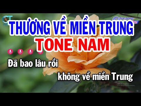 Karaoke Thương Về Miền Trung Tone Nam ( Am ) Nhạc Sống Đồng Sen