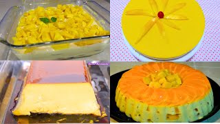 4 Postres de MANGO Sin Horno y fáciles! Sobremesa fácil!