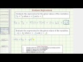 Evaluating Expressions with Variables