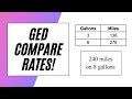 Comparing Costs and Rates