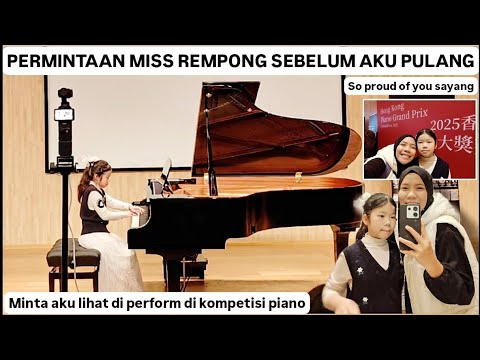 PERDANA LIHAT GENEVIE PERFORM KOMPETISI PIANO‼️PERMINTAAN DIA SEBELUM AKU PULANG