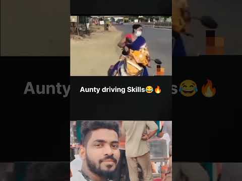 Aunty driving skills🤣👀 #trending #trendingshorts #racing