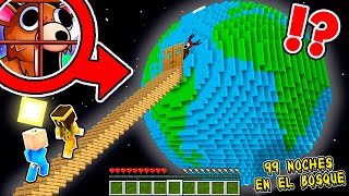 ¡Encontre las ESCALERAS mas LARGAS al MUNDO del MONSTRUO de 99 NOCHES en el BOSQUE en Minecraft!