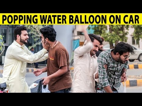 Smashing Water Balloon On Car Wind Screen Prank -  Part 2 - Emporium Mall - Lahori PrankStar