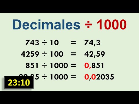 División de Decimales entre 10, 100 y 1000 | Aprende a Hacerlo Fácilmente