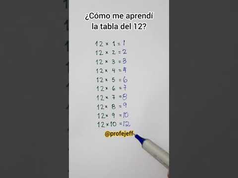 ¿CÓMO ME APRENDÍ LA TABLA DEL 12? 🤔