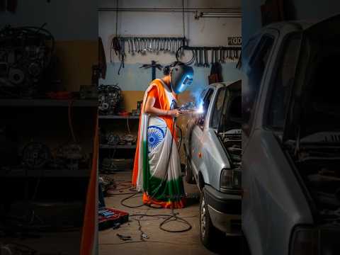 🇮🇳 Indian VS Pakistan🇵🇰 girls car racing challenge 15 august 🚗 #ai #car #army #india #racing #girls