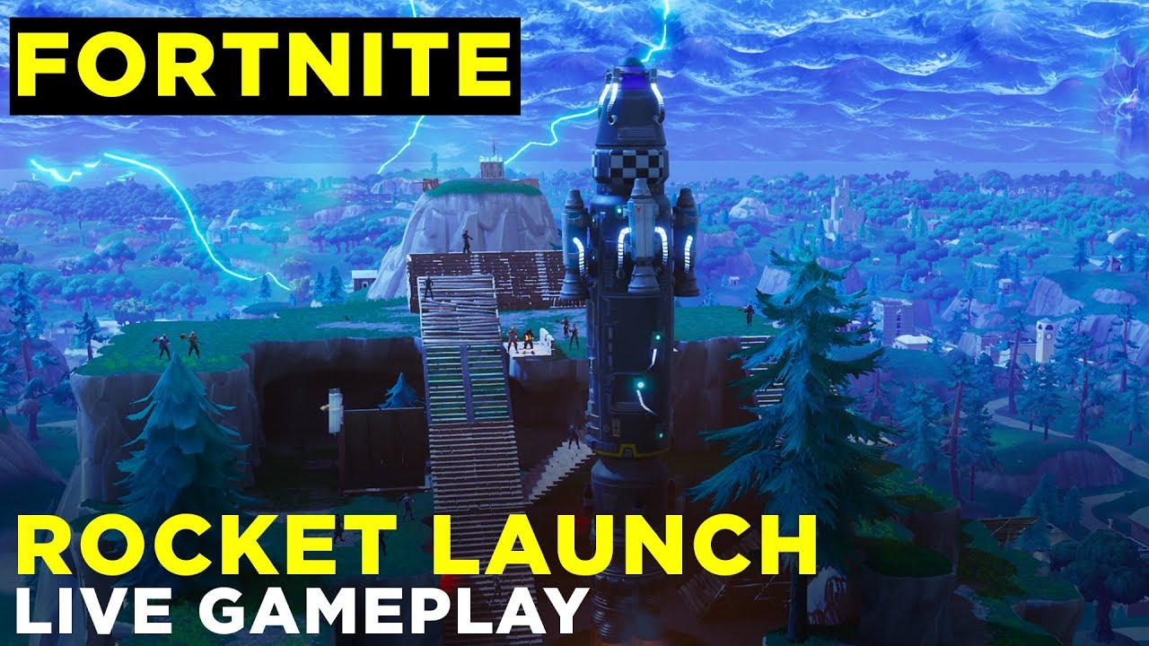 Fortnite Rocket Launch: Live Gameplay from the Launch Site and Aerial Views