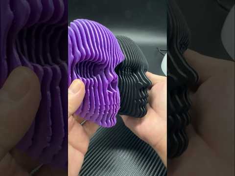 The last welcome purple and black combination 3D printed mask#3dprinting #humanskull