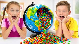 Onkel zeigt Kindern, wie man richtig zur Schule geht