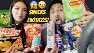 PROBANDO SNACKS EXOTICOS Por PRIMERA VEZ!! 😱