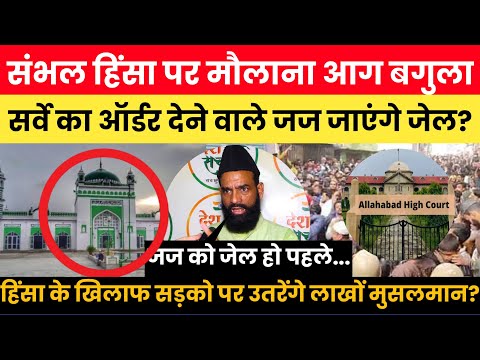 संभल हिंसा पर मौलान आग बगुला, जज की ही करदी गिरफ्तारी मांग|Sambhal|Yogi