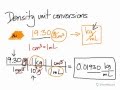 Unit Conversion and Density Calculations