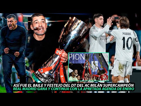 Así CELEBRÓ el AC MILÁN la SUPERCOPA de ITALIA, Sergio Conceiçao HACE HISTORIA | VICTORIA del MADRID