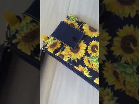 Carteira Porta Celular Silvana 03 bolsos tecido mais sintético
