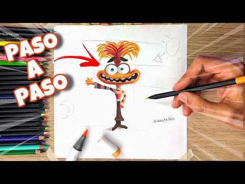 Como dibujar a ANSIEDAD súper FÁCIL (INTENSAMENTE 2) 🧡