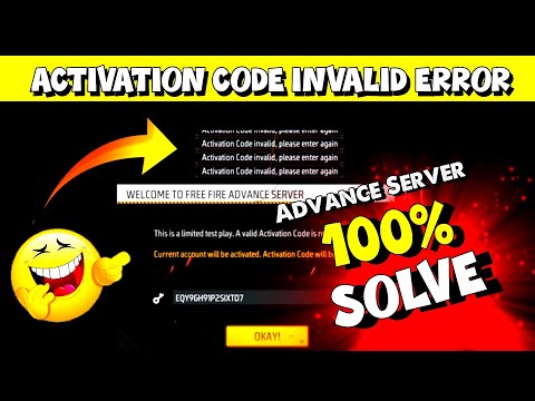 Activation Code Invalid Please Inter Again Problem Solved for Ff Advance Server