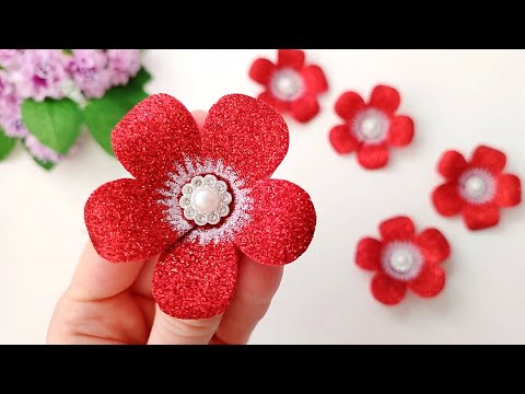 Very Easy Foam Flower Craft | Foam Flowers Making | DIY Flower