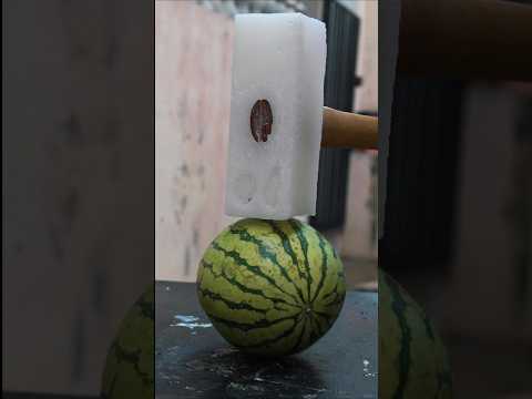 uma marreta de vela pode ser resistente? #marretão #resistencia #vela #melancia #cocacola #teste