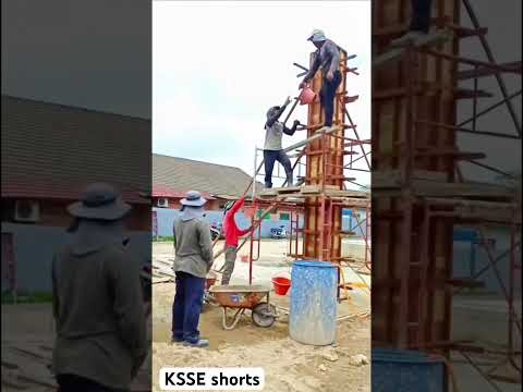 A complete tutorial of mini column framework , concrete pouring and infill wall construction #DIY