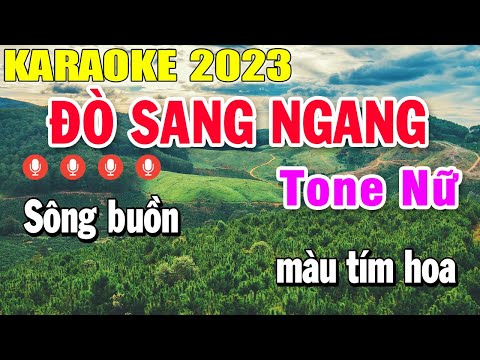 Đò Sang Ngang Karaoke Tone Nữ | Nhạc Sống Âm Thanh Quá Hay | Trọng Hiếu