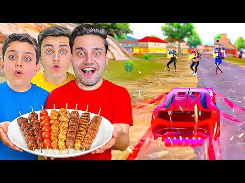 تحدي الأكل و الجلد في (ببجي موبايل)🔥 اكلنا مشاوي !
