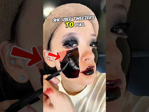 She Put Black Paint on Her Cheekโฆ But She Needed Tweezers ๐ณ๐ค๐