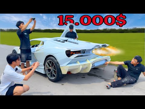 Build Lamborghini Revuelto supercar from scrap metal