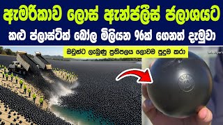 ඇමෙරිකාව ලොස් ඇන්ජලීස් ජලාශයට කළු ප්ලාස්ටික් බෝල මිලියන 96ක් ගෙනත් දැමුවා   | Los Angeles Reservoir