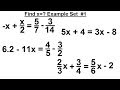 Solving Linear Equations Steps
