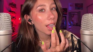 ASMR | The Tingliest Ear to Ear Spit Painting