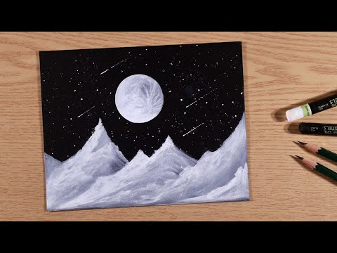 Easy Drawing for Beginners / Drawing on Black Paper / Step by Step